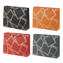 GAEM Пакет подарочный L (бумага 210г/м2, блок микс 12шт), L39 W11 H30 см, 4в.