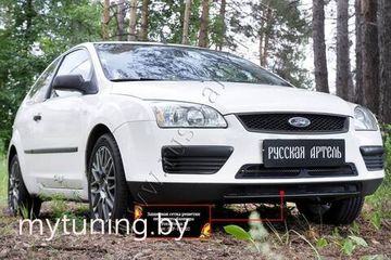 Защитная сетка и заглушка решетки переднего бампера для Ford Focus 2 2005-2008