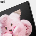 Картина для интерьера Клефэйри на холсте, персонаж вселенной Pokemon, холст с печатью на подрамнике, на стену в детскую комнату, Постер Плакат