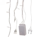 Гирлянда для дома «Водопад» нить 9,5м 100 ламп LED прозрач.пров, 8 реж,IP-20, Белый (возможность соединения)