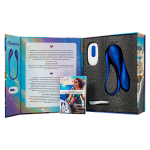 Синий двусторонний вибратор с управлением через приложение 46см ToyFa L'eroina Agamien 565003