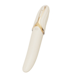 Бежевый вибростимулятор 22см с имитацией оральных ласк и функцией нагрева Zalo Eve Oral Pleasure Vibrator Ivory White