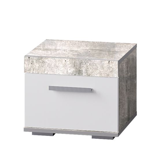 Тумба прикроватная ИНСТАЙЛ ТБ-23 NEW бетон/белый шагрень (502*363*382) /1/