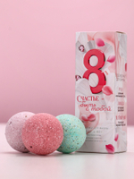 Бомбочки для ванны с добавками «8 Марта», 3×40 г, Чистое счастье