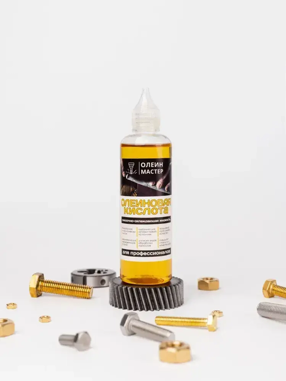 Олеиновая кислота во флаконе с удобным дозатором (СОЖ, масло для заточки) 100 мл
