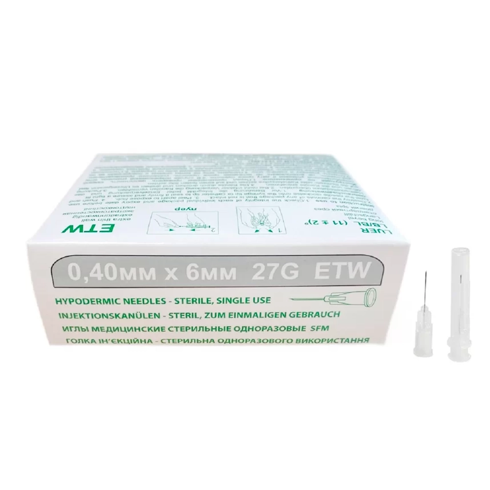 Игла для мезотерапии SFM ETW 27G 0,40 х 6 мм 50 шт