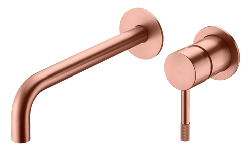 Смеситель для умывальника из стены, Uno. Copper Brushed