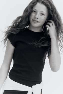 H&M Комплект из эластичного трикотажного топа и юбки, черный