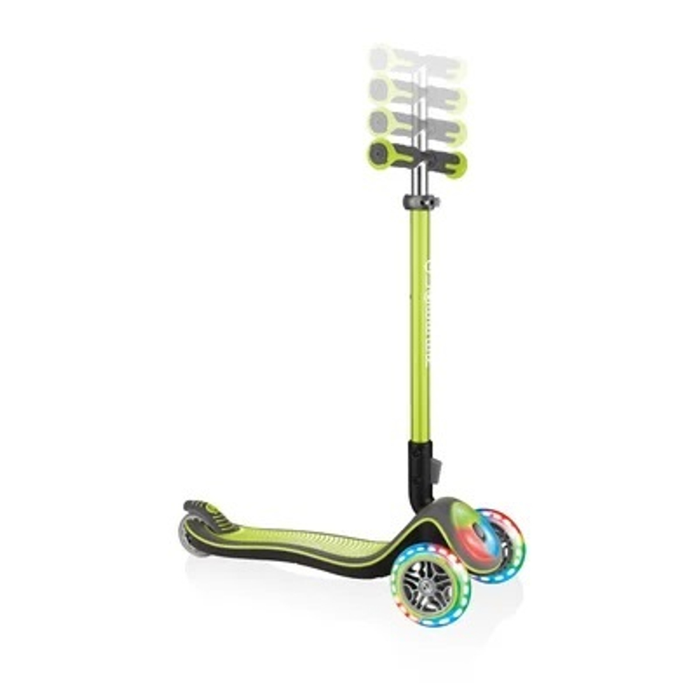 Самокат Globber Elite Deluxe Flash Lights зеленый