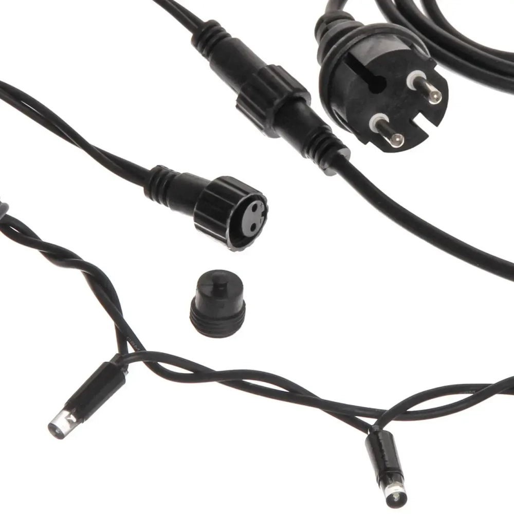 Гирлянда для улицы ЗАНАВЕС «Мерцание» ш2* в6,0 м 960 ламп LED, чёрный провод,1 реж.,IP-65, Белый (возможность соединения)