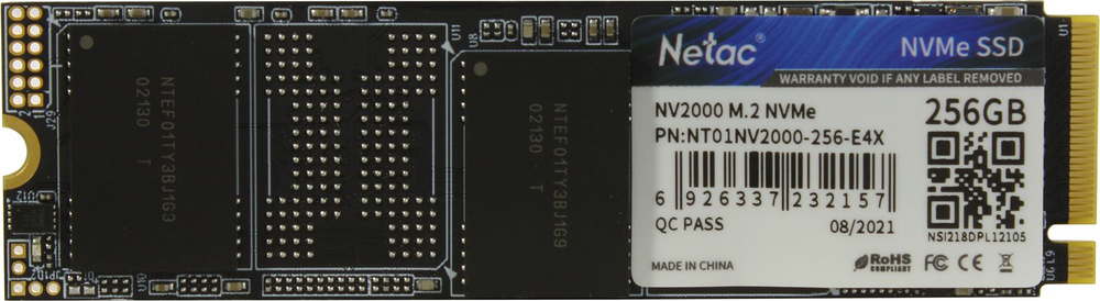 SSD 256 Gb M.2 2280 M Netac  NV2000  &lt;NT01NV2000-256-E4X&gt;