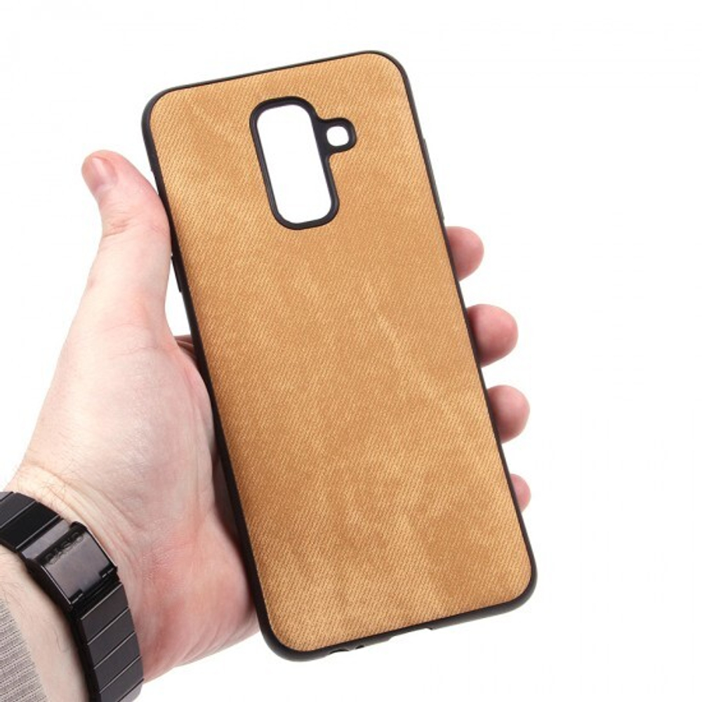 Чехол текстильный для Samsung Galaxy A6+ (2018), 010817 Бежевый
