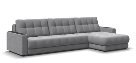 Угловой диван Босс Макс Велюр Монолит сталь