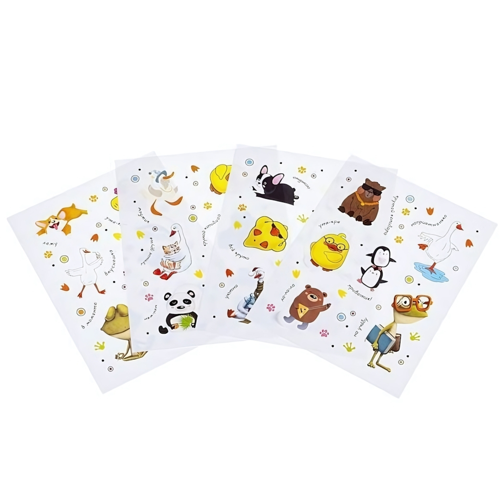 Набор наклеек А6ф 115х150мм 4л "Забавные животные" (Хатбер)