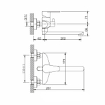 Смеситель для ванны и раковины 35k MIXLINE MLSS36-021 "Steel Kit" НЕРЖ