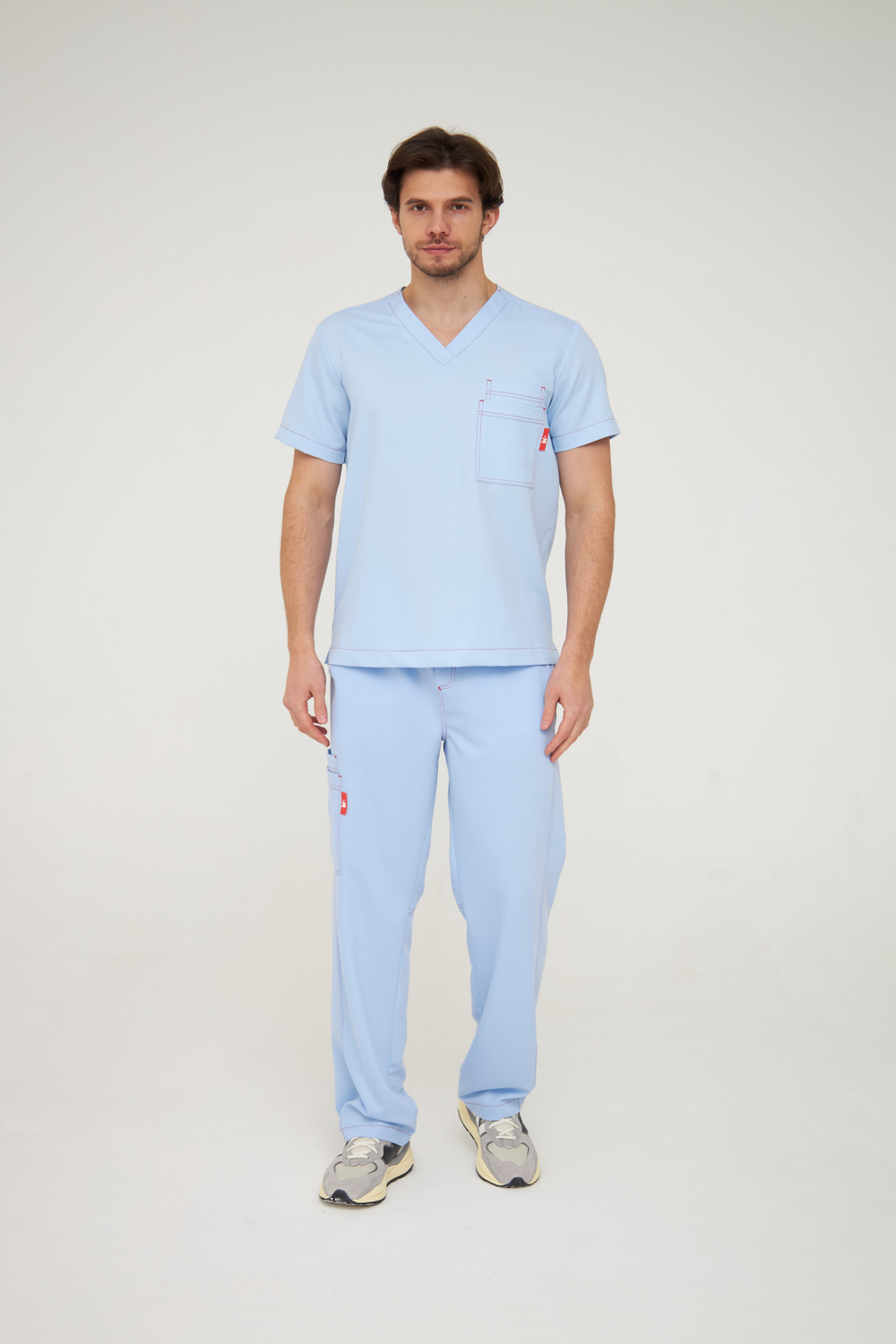 Брюки медицинские мужские Гекай, скайблю OLD