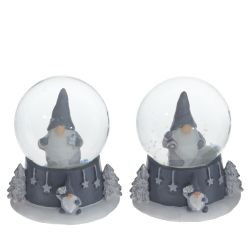 GAEM Фигурка декор в стекл шаре "Гном", D5 см, L5,5 W5 H6 см, 2в.