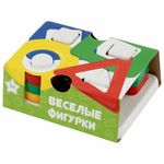 Игра-сортер дидактическая "Веселые фигурки", пластиковая, 12 элементов, НОРДПЛАСТ, 801