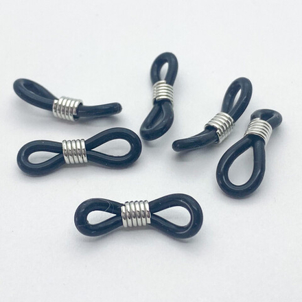 Держатели для очков, черный+серебро, цена за пару