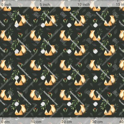 Лисички на черном фоне by Maruska 625 DPI