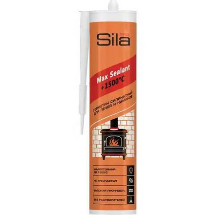 Герметик для печей силикатный Sila PRO Max Sealant,1500С (280ml/578г)