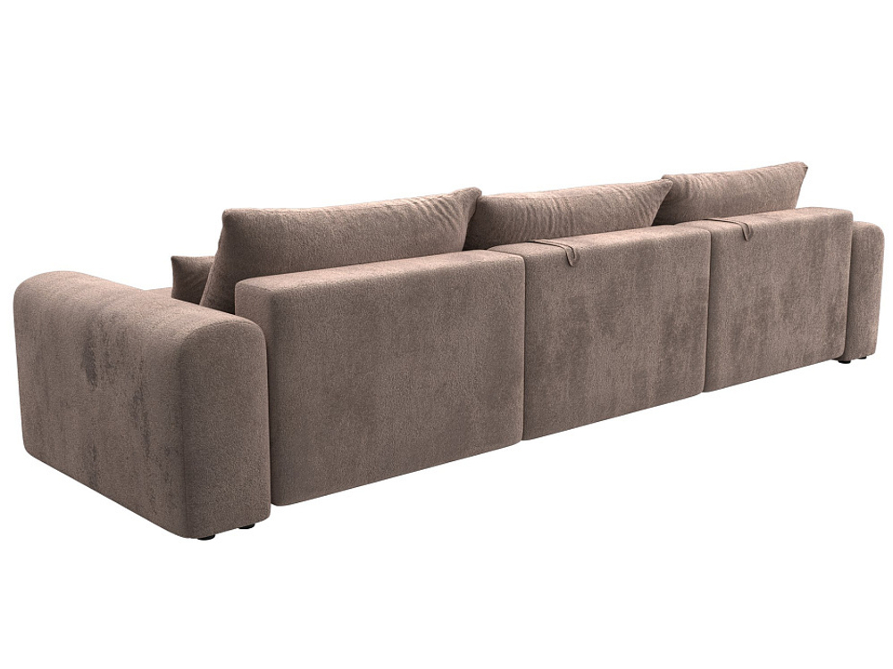 Диван угловой Лига-056 НПБ Лонг угол универсальный ВЕЛЮР TOWER 05 бежевый