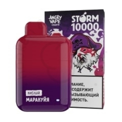 Одноразова ЭС ANGRY VAPE STORM 10000 с ароматом Маракуйи, кислый, 20мг/см3, 10 мл. (М)