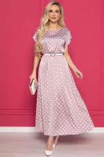 Платье "Кейтлин" (пыльная роза/горох) П8639 LT Collection