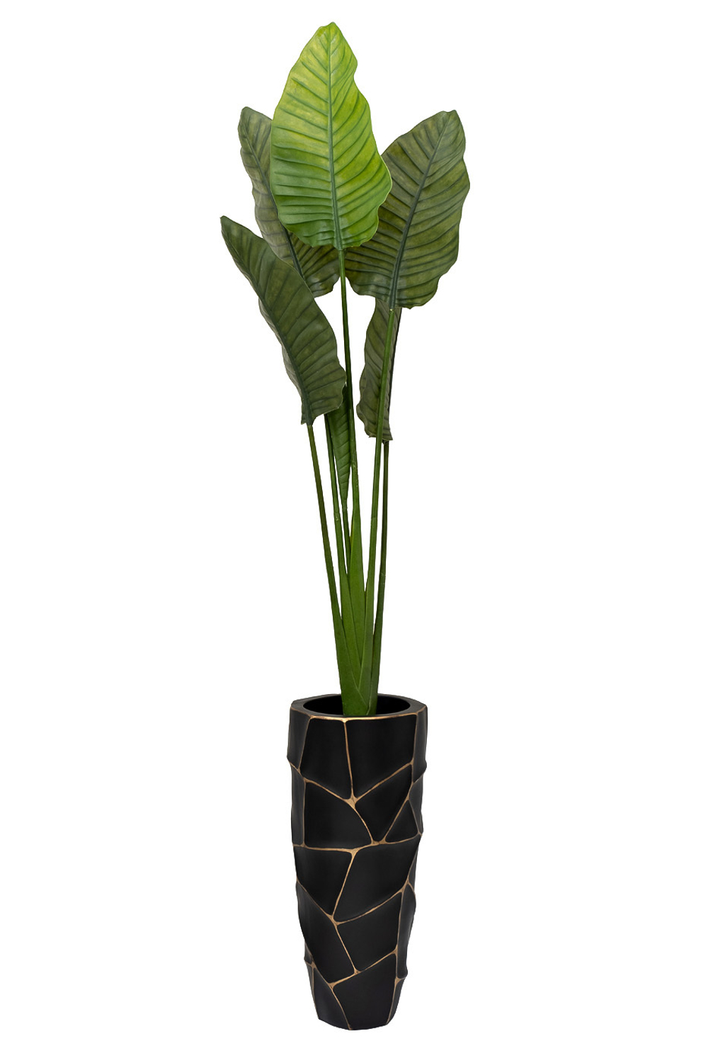 Искусственное дерево путешественников в черном горшке 163см Garda Decor