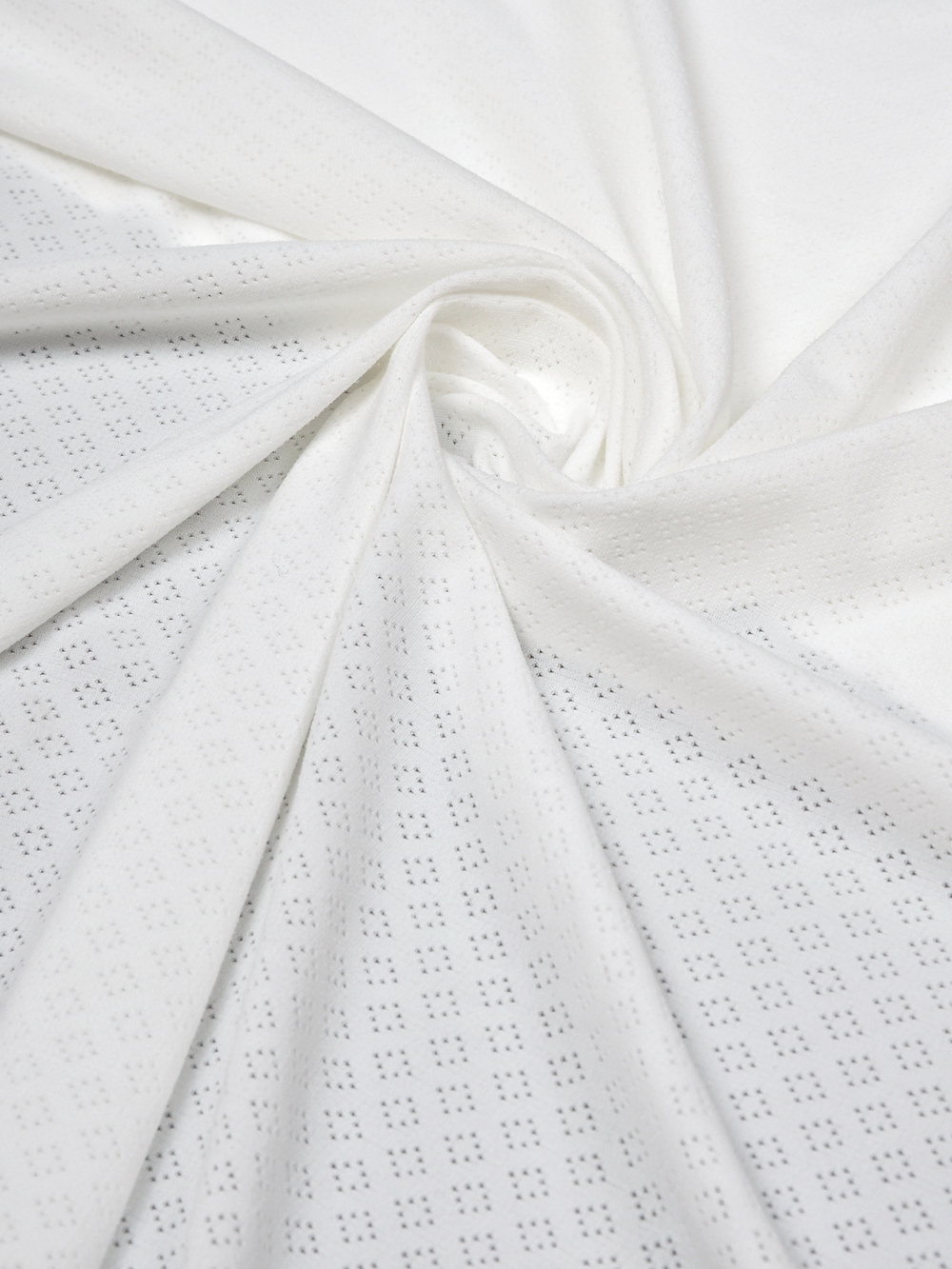 Микрофибра бельевая ажурная матовая эластичная цвет белый