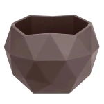 Кашпо для цветов пластиковое 0,45л d-12,3см «Топаз» Мокко