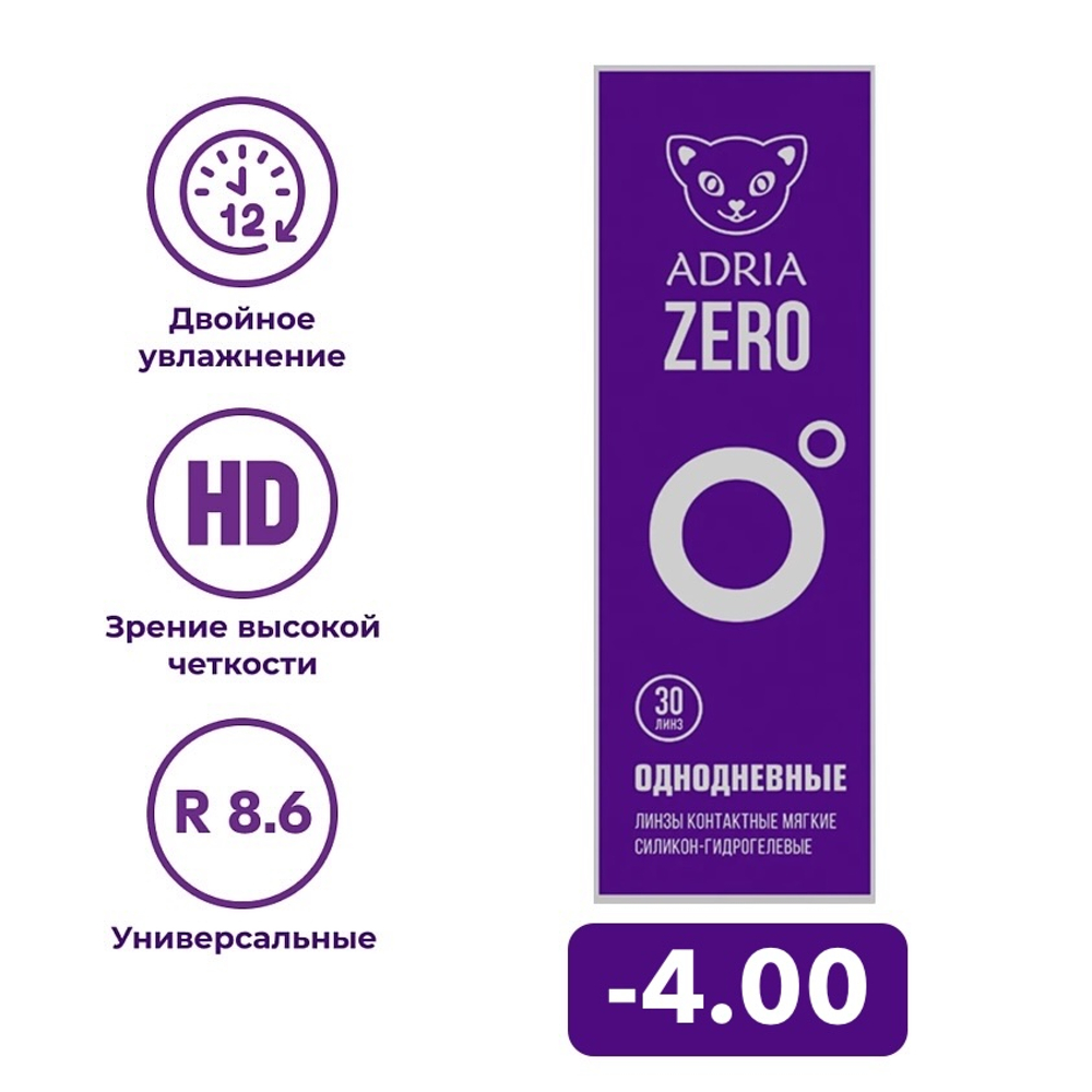 Однодневные контактные линзы Adria ZERO (уп. 30 линз)