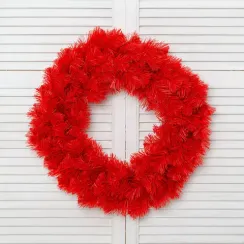 Хвойный венок Огненный 40 см., ЕлкиТорг (52047)