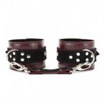 Наручники из натуральной кожи бордо