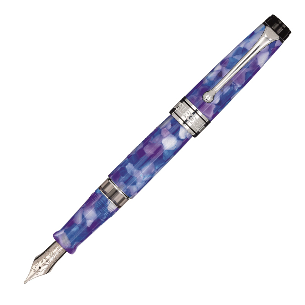 Перьевая ручка Aurora Optima Caleidoscopio Blue CT, перо - М, в подарочной коробке