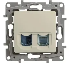 Розетка RJ45+RJ11 Legrand Etika слоновая кость 25695