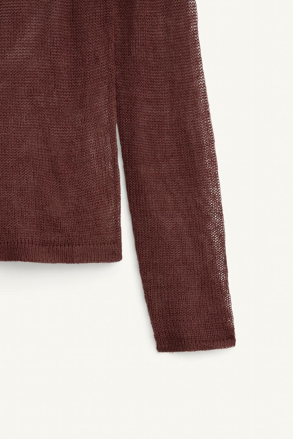 ZARA СВИТЕР ИЗ СМЕСОВОЙ ШЕРСТИ, ВИННЫЙ