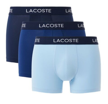 Боксерки теннисные Lacoste Microfiber Trunks 3P - navy blue/blue