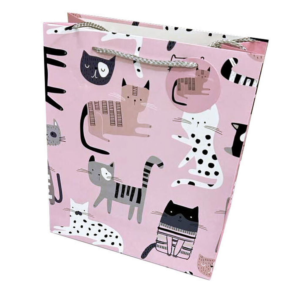 Пакет подарочный "Котики" 25*11*30 см