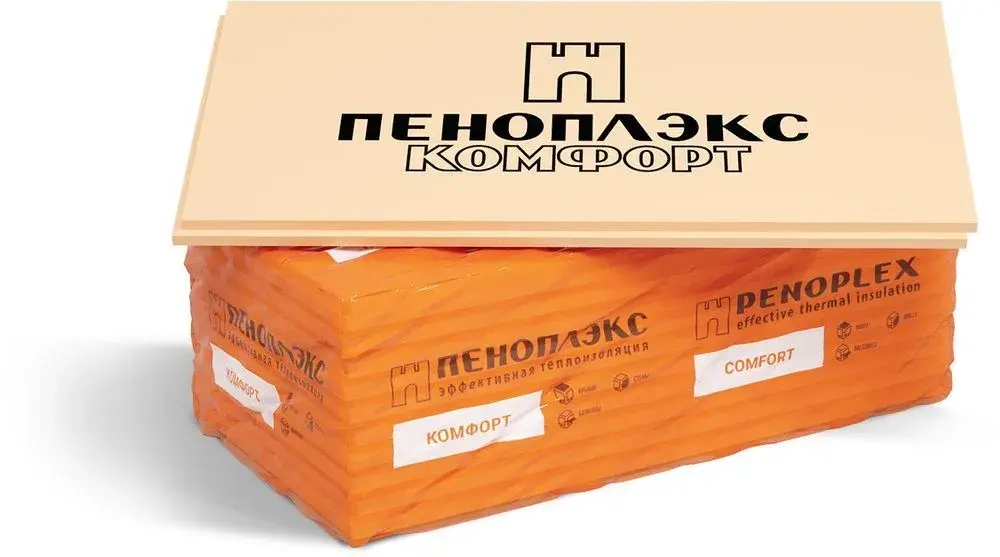 1 шт. Экструзионный пенополистирол XPS ПЕНОПЛЭКС КОМФОРТ 1185х585х50 мм