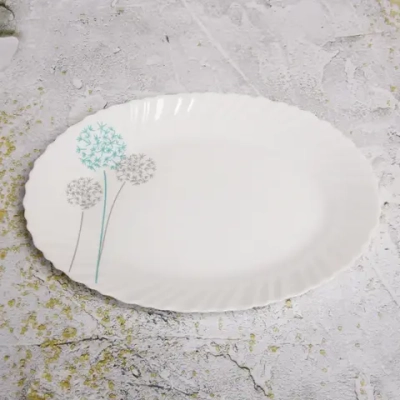 Блюдо сервировочное «Одуванчики» 34*26см стеклокерамика