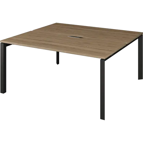 Бенч двойной на 2 рабочих места на металлокаркасе НТМП.П.Б2-120  1200x1496x750 Аргентум-МП