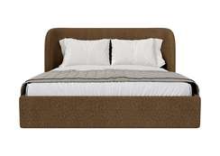 Кровать двуспальная Classic 160 см (коричневый, рогожка)