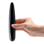 Массажер 17,7см из черного обсидиана Le Wand Crystal Slim Wand LW-033-BO