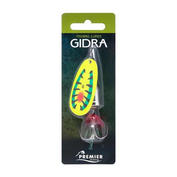 Блесна вращ. Gidra №5, 15гр Hot Tiger с мухой Premier (PR-SPRH12HT-5)