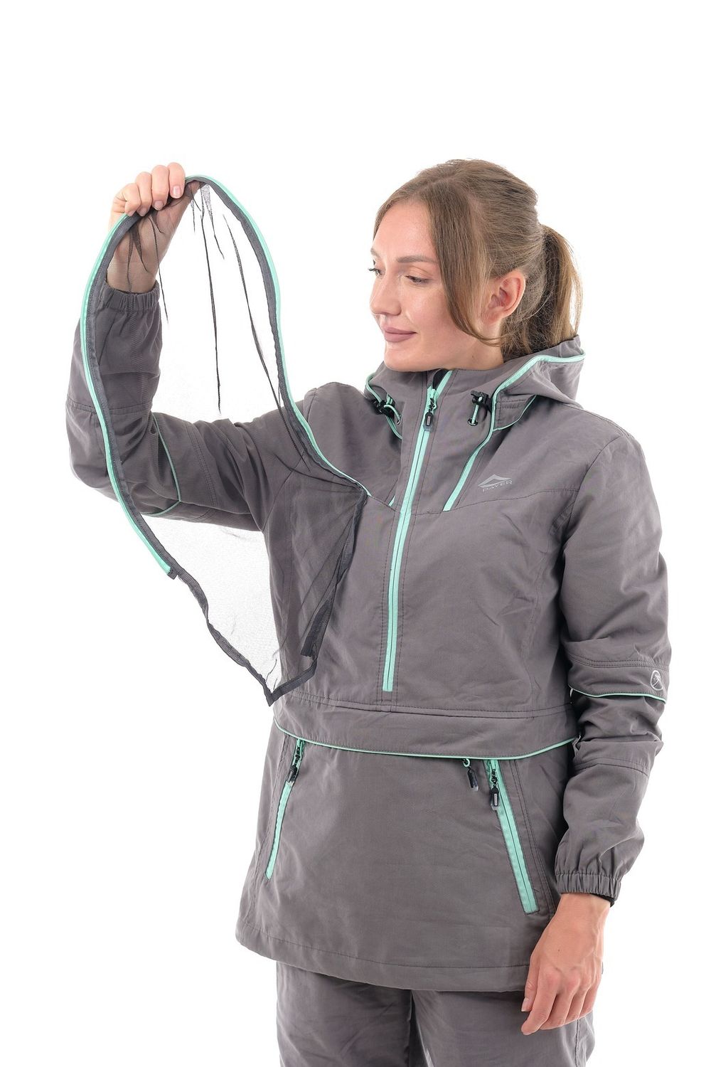 Костюм противоэнцефалитный «Элит Барьер» женский (цвет. св.серый / мята)