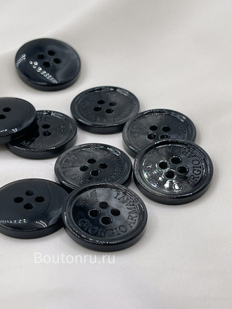 Пуговицы Арман. на прокол черные глянцевые с перламутром