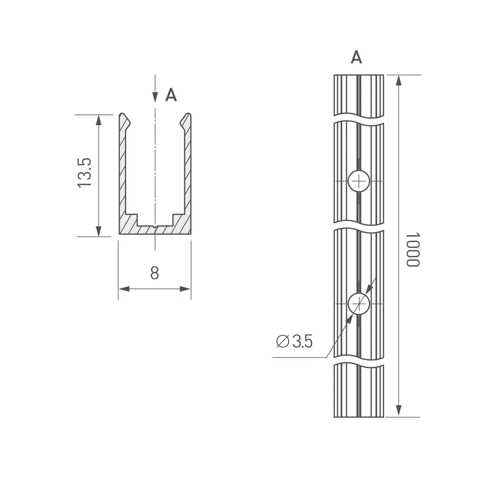 Профиль ARL-MOONLIGHT-1206-1000 ANOD (Arlight, Алюминий) 029828