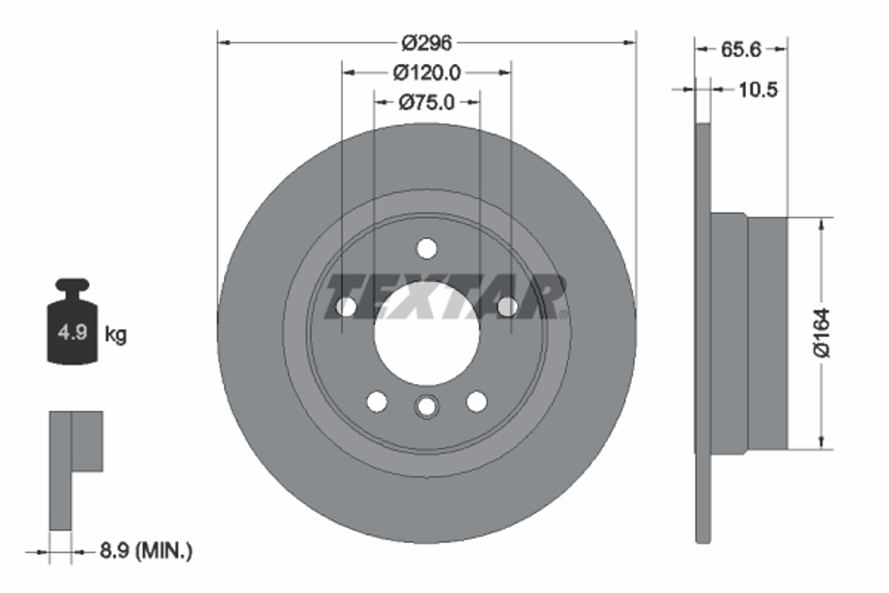 TEXTAR - 92133103-TET - Brake Disc