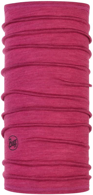 Тонкий шерстяной шарф-труба Buff Wool lightweight Purple Multi Stripes Фото 1